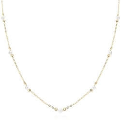 Srebrny pozłacany choker pr.925 z perłą
