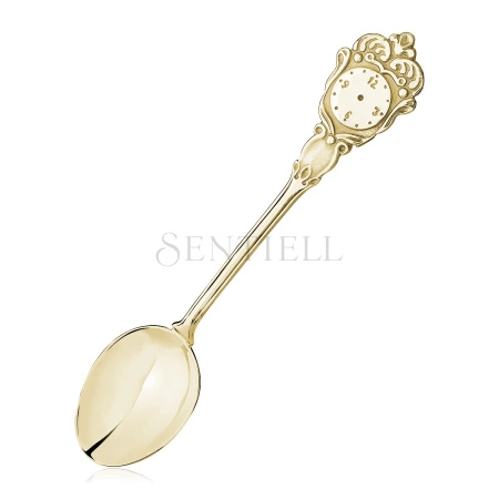 Srebrna pozłacana łyżeczka dla dziecka pr.925 grawer