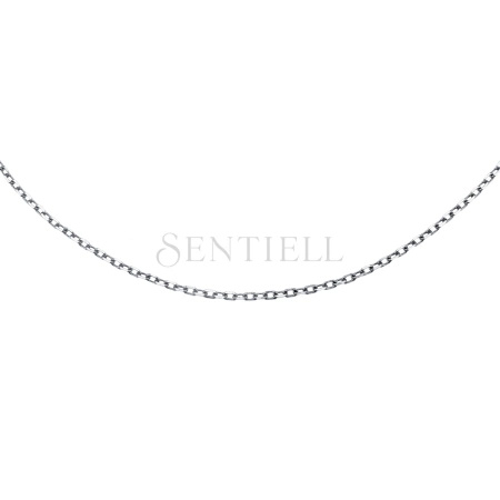 Łańcuszek srebrny pr. 925 ankier diamentowany - rodowany