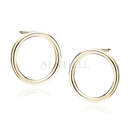 Srebrne pozłacane kolczyki pr.925 kółka