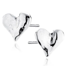 Srebrne kolczyki pr.925 w kształcie serca