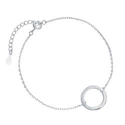 Srebrna bransoletka pr.925 z kółkiem