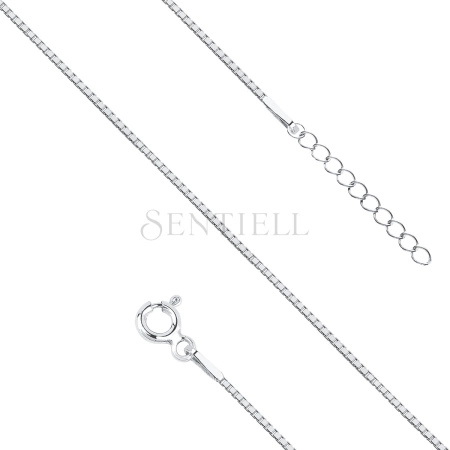 Srebrna bransoletka na nogę pr. 925 kostka wenecka, diamentowana