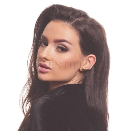 Srebrne kolczyki nausznice, pozłacane