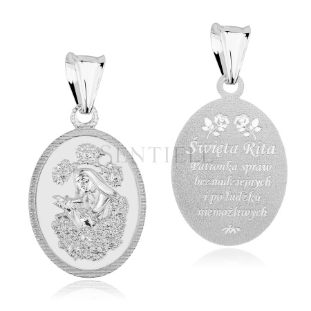 Srebrny medalik pr.925 - Święta Rita