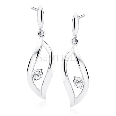 Srebrne kolczyki pr.925 cyrkonia biała