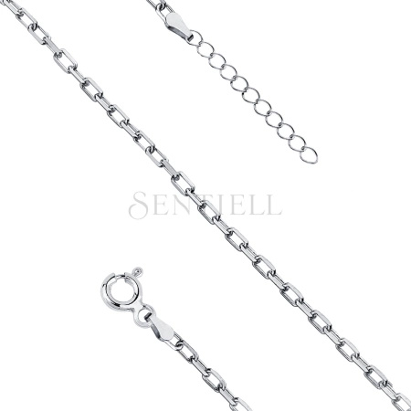 Srebrna bransoletka pr. 925 ankier, diamentowana