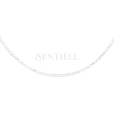 Łańcuszek diamentowany figaro płaskie pr. 925 Ø 060