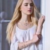 Srebrny naszyjnik pr.925 z ażurową zawieszką, pozłacany