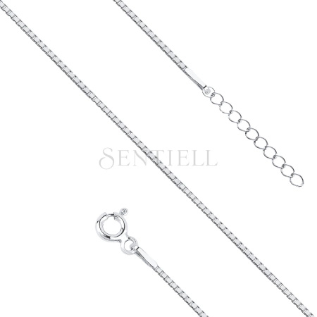 Srebrna bransoletka na nogę pr. 925 kostka wenecka, diamentowana - rodowana