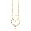 Srebrny naszyjnik pr.925 pozłacany choker z sercem