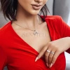 Srebrny pierścionek pr.925 serduszka z białą cyrkonią