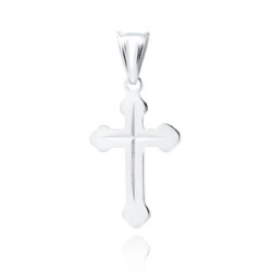 Srebrny (pr.925) krzyżyk diamentowany