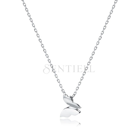 Srebrny naszyjnik pr.925 choker z motylkiem
