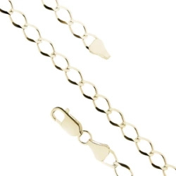 Srebrna 925 pozłacana bransoletka - Rombus pojedynczy diamentowany Ø 0100