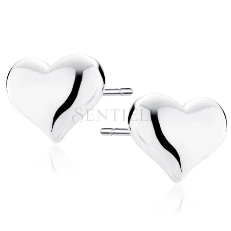 Srebrne kolczyki pr.925 w kształcie serca