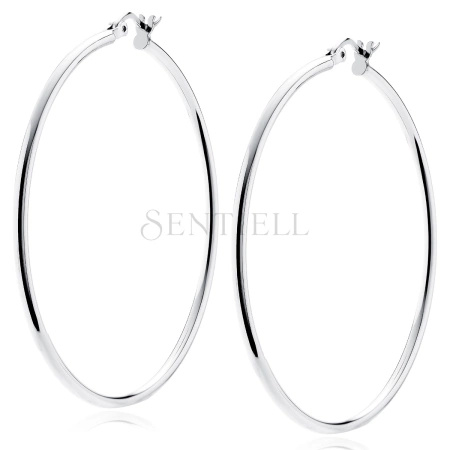 Srebrne kolczyki kółka - wysoki połysk