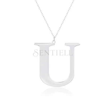 Srebrny naszyjnik pr.925 literka U