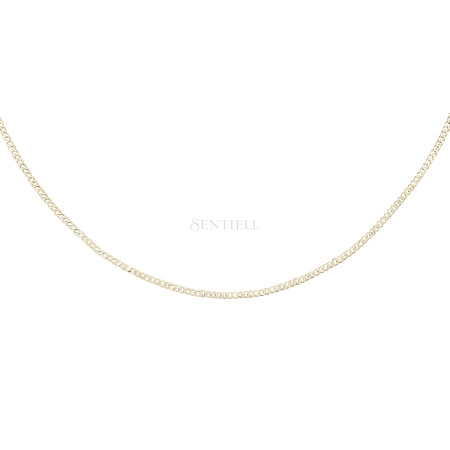 Pozłacana pancerka diamentowana płaska pr. 925 Ø 040