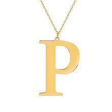 Srebrny pozłacany naszyjnik pr.925 literka P