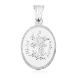 Srebrny (pr.925) medalik diamentowany Michał Archanioł