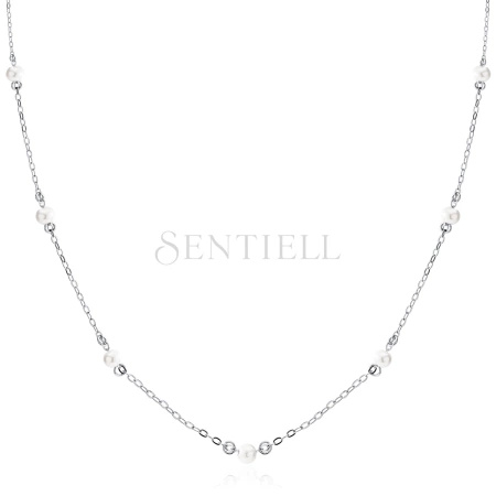 Srebrny choker pr.925 z perłą