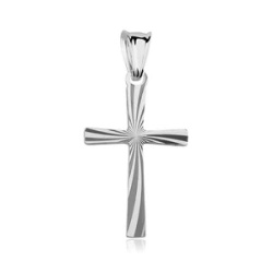 Srebrny (pr.925) krzyżyk diamentowany