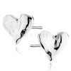 Srebrne kolczyki pr.925 w kształcie serca