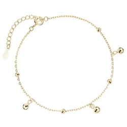 Srebrna pozłacana bransoletka pr.925 z kulkami