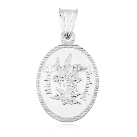 Srebrny (pr.925) medalik diamentowany Michał Archanioł